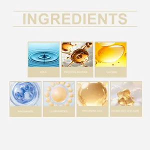 Lista detallada de ingredientes principales de la mascarilla nocturna de colágeno y ácido