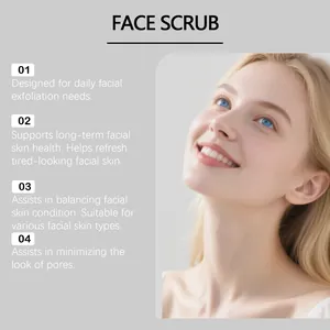 Detailed benefits of OCEAURA gentle face scrub for daily exfoliation and pore care.