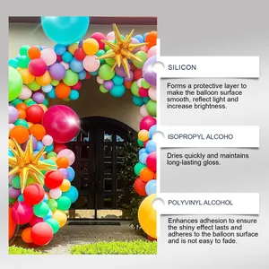 Detailed features of latex balloon shine spray for long-lasting anti-oxidation gloss