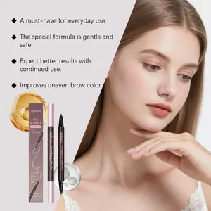 Dettaglio della matita sopracciglia ed eyeliner 2-in-1 zephoco in tonalità marrone
