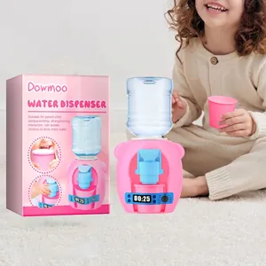 Kids Mini Water Dispenser Toy Realistic Water Output Pink Pig Shape Toddler Pretend Play Kitchen Toys Educational Toy Gift
