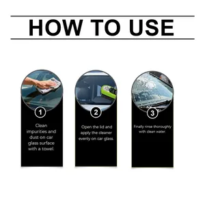 Detailed usage instructions for RAYHONG car oil film cleaning brush and glass cleaner set