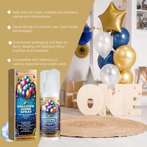 Gedetailleerde kenmerken van Dowmoo ballonglansspray voor een langdurig glanseffect.