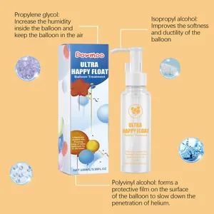 Detalle del tratamiento para globos DOWMOO 100ml con funciones de ingredientes