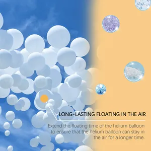 Gráfico detallado que muestra cómo el líquido para globos prolonga el tiempo de vuelo