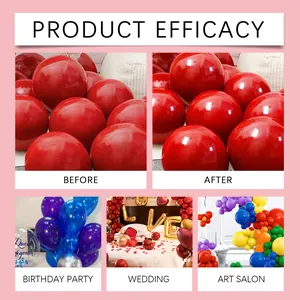 Balloon brightener before and after efficacy for party and wedding decorations