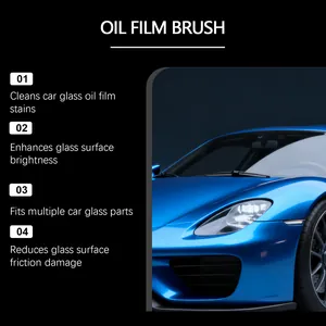 Key features of automotive glass oil film brush for enhanced surface brightness.