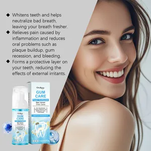 Vue détaillée de la mousse dentifrice Oralhoe au venin d'abeille pour le soin des gencives