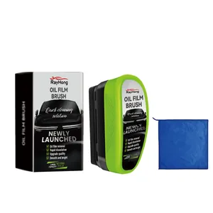 Rayhong car oil film brush cleaning set with 150ml solution and premium blue cloth