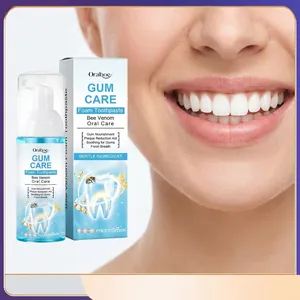 Oralhoe Mousse Dentifrice au Venin d'Abeille Soin des Gencives Nettoyage Profond Élimination des Taches Dentaires Haleine Fraîche Hygiène Buccale Adultes