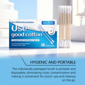 Hygienic and portable double-headed cotton swabs for gentle daily ear and gap cleaning