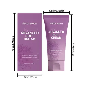 Especificaciones de dimensiones detalladas para el tubo y la caja de North Moon Cream