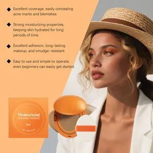 Dettaglio del correttore cushion idratante marrone per un trucco naturale e radioso.