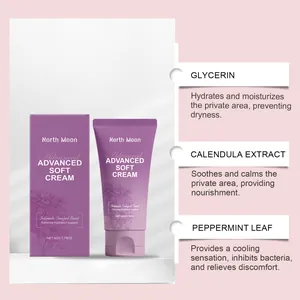 Detalle de la crema North Moon con ingredientes como glicerina y extracto de caléndula.