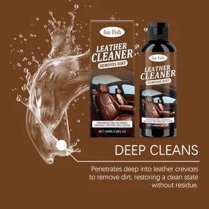 Kit nettoyant cuir efficace avec bouteille et boîte et jet de liquide puissant