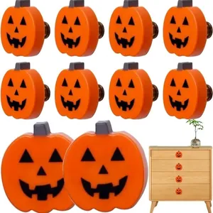 Halloween Kürbis Schrankknöpfe Keramik Orange Jack O Lantern Schubladengriffe Dekorative Möbelgriffe Für Küche Kleiderschrank