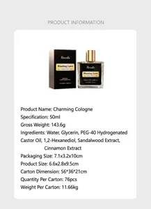 Spécifications détaillées et liste d'ingrédients pour le parfum Roxelis Blasting Love