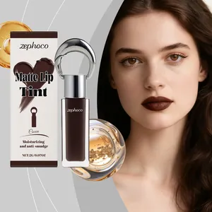 Rossetto opaco Zephoco al cacao con esclusivo tappo a moschettone in argento lucido