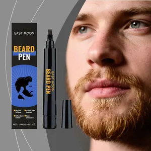 Dettaglio della penna per barba East Moon con un modello per il riempimento naturale.