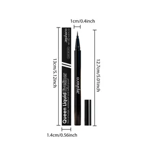 Eyeliner liquide Zephoco et dimensions de l'emballage avec stylo de 12,7 cm et boîte