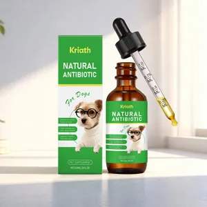 Kriath 60ml natural herbal antibiotic liquid for dog skin health and immune support supplement