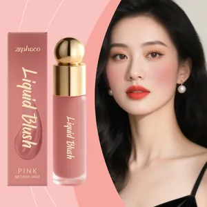 Blush liquide Zephoco rose avec un fini hydratant longue durée pour le maquillage