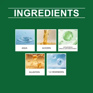 Detailed ingredient list for foot care patches featuring Aqua, Glycerin, and Allantoin