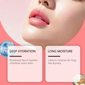 Makro-Nahaufnahme hydratisierter rosa Lippen mit wassermelonen-feuchtigkeits-lippenmaske