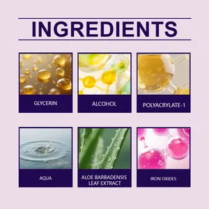 Detailed ingredient list for eye tattoo stickers showing Aloe and Glycerin components