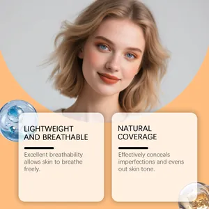 Λεπτομέρεια του ελαφρού cushion foundation για φυσική και αναπνεύσιμη κάλυψη