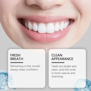 Gros plan sur des dents blanches éclatantes et un sourire sain pour les soins bucco-dentaires