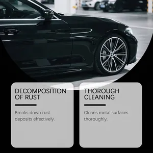 Close-up of black car wheel demonstrating professional rust removal and thorough cleaning