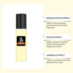 Olio profumato Midnight Pheromone con estratti di sandalo, muschio e gelsomino.
