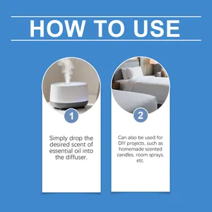Mode d'emploi d'un coffret d'huiles essentielles montrant l'usage du diffuseur et DIY