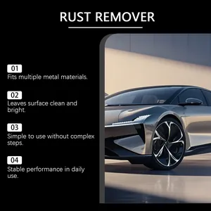 Detail view showing key benefits of Rayhong multi-purpose rust remover for metal.