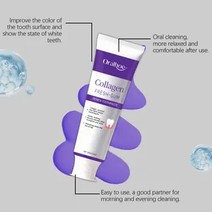 Dentifrice au collagène violet Oralhoe pour un nettoyage des dents et une haleine fraîche