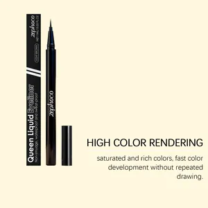 Vue détaillée de l'eye-liner liquide marron clair et de l'emballage pour un maquillage précis