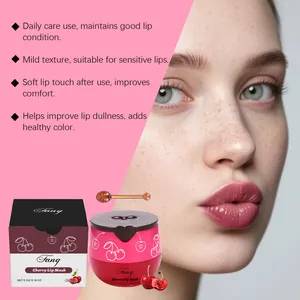 Mascarilla labial de cereza para labios suaves y un cuidado diario intensivo y brillo