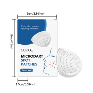 Διαστάσεις συσκευασίας επιθεμάτων OUHOE microdart και μέγεθος μεμονωμένου επιθέματος.