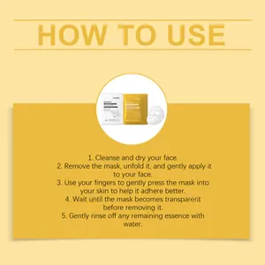 Instructions étape par étape pour utiliser le masque facial radiant au niacinamide VIARELINE