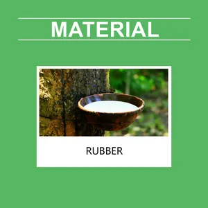 Dettaglio della fonte di gomma naturale per palline rimbalzanti natalizie.