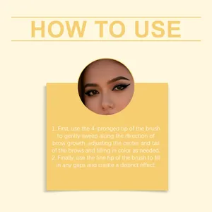 Guide pour utiliser le crayon à sourcils brun à 4 pointes pour un fini naturel.