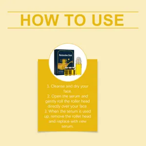 Detailed usage instructions for the gentle moisturizing facial serum set