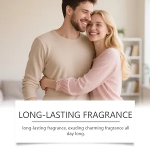 Couple romantique s'enlaçant, illustrant un parfum de cologne longue durée.