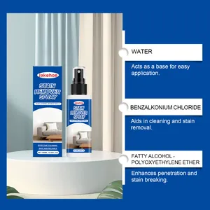 Détails des ingrédients du spray détachant Jakehoe pour carrelage et murs en marbre.