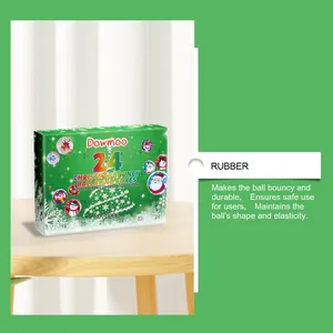 Dettaglio del calendario dell'Avvento DOWMOO 24 giorni con palline rimbalzanti