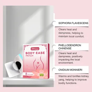South Moon Body Ease Pflaster Infografik mit Sophora Flavescens und Pflanzenextrakten.