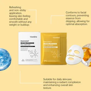 Viareline Niacinamide Masque de tissu radiant avec des avantages d'hydratation profonde