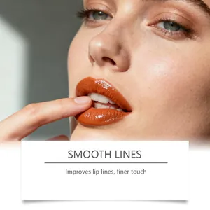 Detailansicht der glänzenden Honig-Lippenmaske für glatte und gepflegte Lippen
