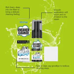 100ml sneaker cleaner foam kit with packaging box and microfiber cloth